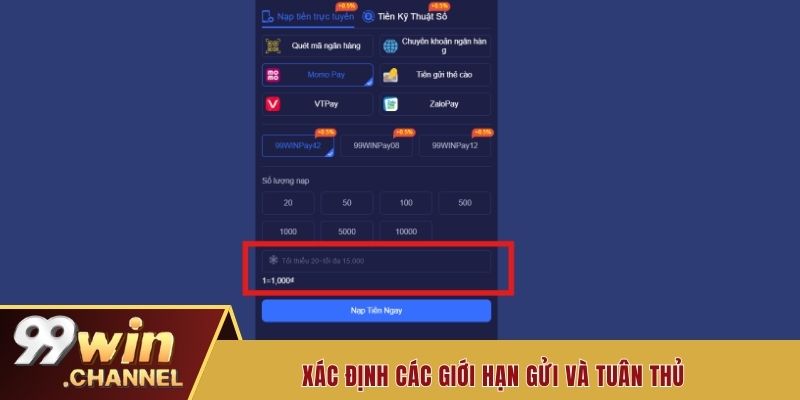 Xác định các giới hạn gửi và tuân thủ